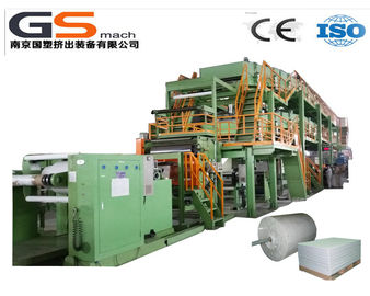 China Linha de produção do papel da pedra da extrusora de único parafuso para o dobramento do papel de parede resistente fábrica